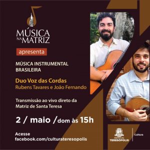 ‘Música na Matriz’ acontece no domingo, 02/05 em Teresópolis