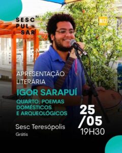Dia 25-05 literatura - Igor Sarapuí no Sesc Teresópolis